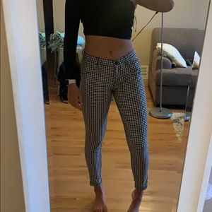 pattern black and white pants